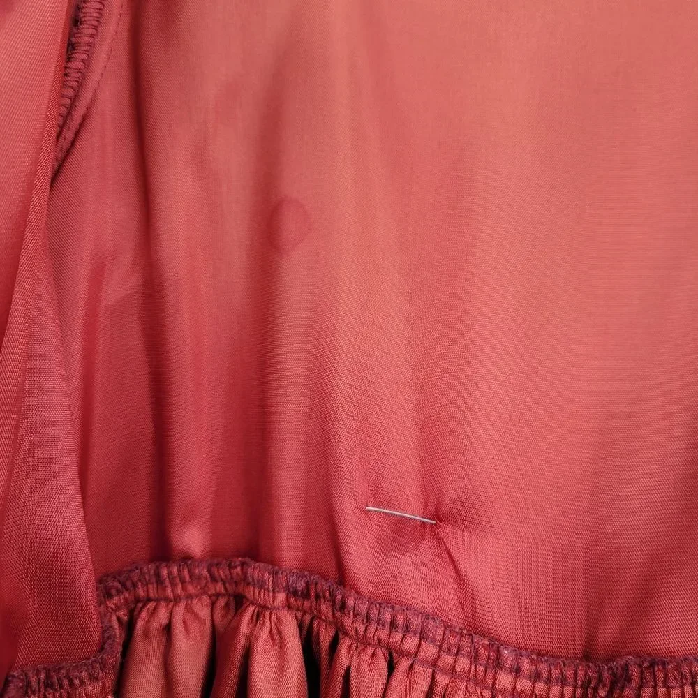 Dimples Vintage Red Velvet and Satin Dress with Formal Dress